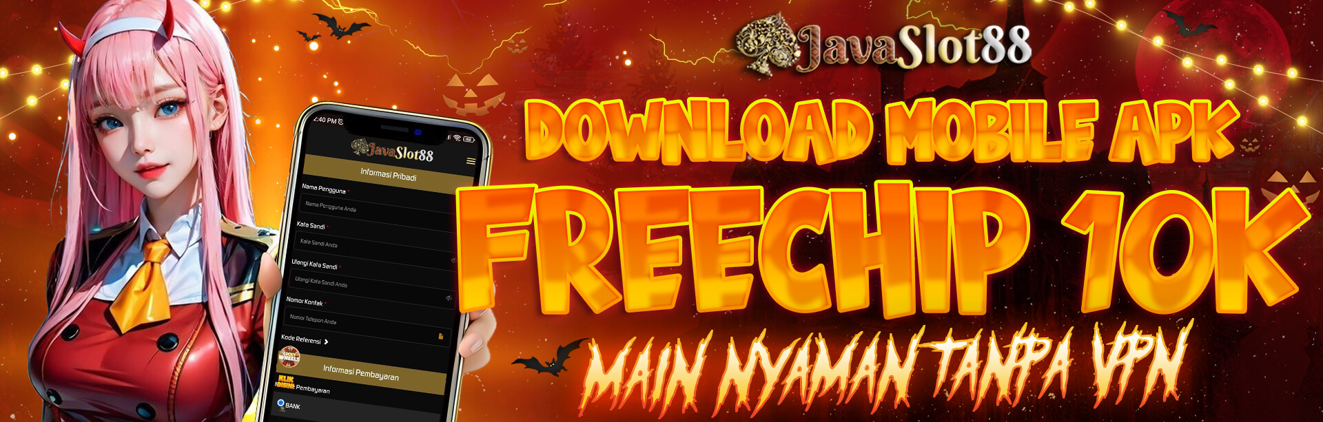 DOWNLOAD APK JAVASLOT88 FREECHIP 10K